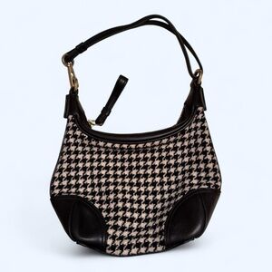 Vintage Coach Hamptons Houndstooth Small Shoulder Bag